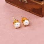 Pearl Essence Gold Plated Studs - Image 3