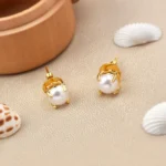 Pearl Essence Gold Plated Studs