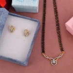 Golden Union Mangalsutra Set with Chain with Earrings