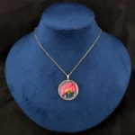 Anti-Tarnish Golden Petals Statement pendant - Image 4