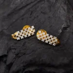Regal Glint Gold Plated Earrings - Image 2