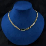 Anti-Tarnish Emerald Elan Gold Plated Necklace - Image 2