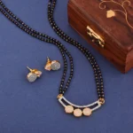 Gleaming Unity Mangalsutra Set with Chain with Earrings - Image 3