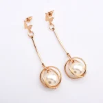 Sunlit Pearl Rose Gold Drops - Image 2