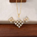 Starlit Elegance Diamond Pendant Set with Chain - Image 3