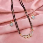 Gleaming Unity Mangalsutra Set with Chain with Earrings - Image 2