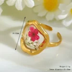 Anti-Tarnish PetalGlow Handcrafted Gold Plated Adjustable Ring