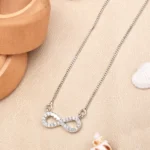 Silver Plated Infinity Heart Pendant with Chain - Image 3