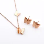 Aurora Butterfly Rose Necklace - Image 2